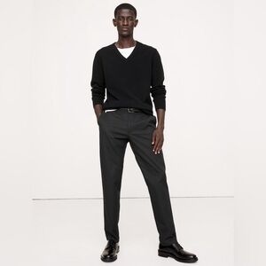 NWT Banana Republic Men’s Athletic Black Slim Performance Pants Size 34 x 34.